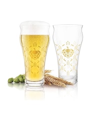Jeray Clear Final Touch Barley and Hops Brewhouse Glass - Image 1 of 2