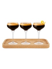 Jeray 4 Piece Clear Final Touch Espresso Martini Flight Glasses - Image 3 of 4