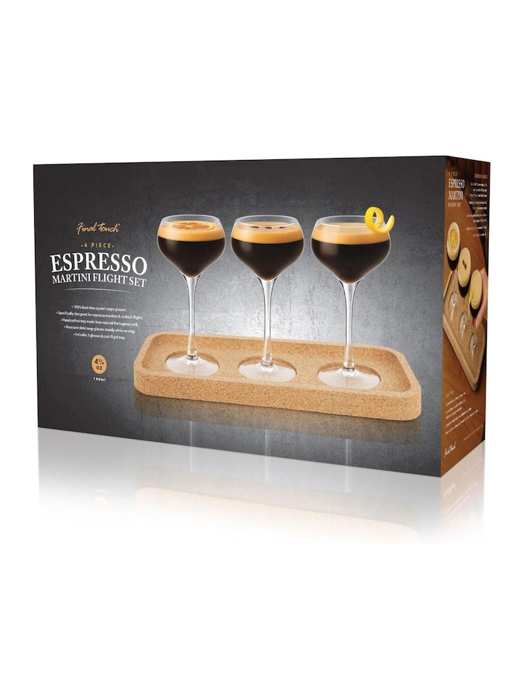 Jeray 4 Piece Clear Final Touch Espresso Martini Flight Glasses - Image 4 of 4