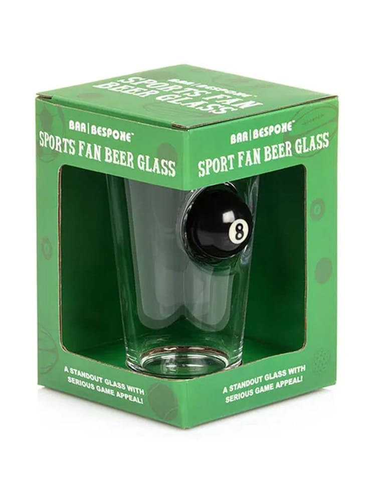 Jeray Clear Bar Bespoke Sports Fan Pool Ball Pint Glass Set of 2 - Image 4 of 4