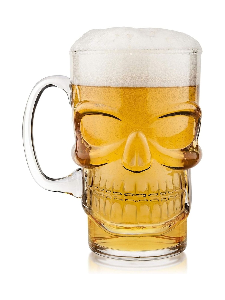 Jeray Set of 2 Clear Final Touch Brainfreeze Skull Mugs 700ml - Image 1 of 3