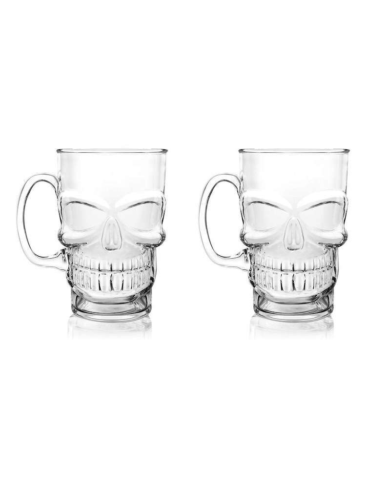 Jeray Set of 2 Clear Final Touch Brainfreeze Skull Mugs 700ml - Image 2 of 3