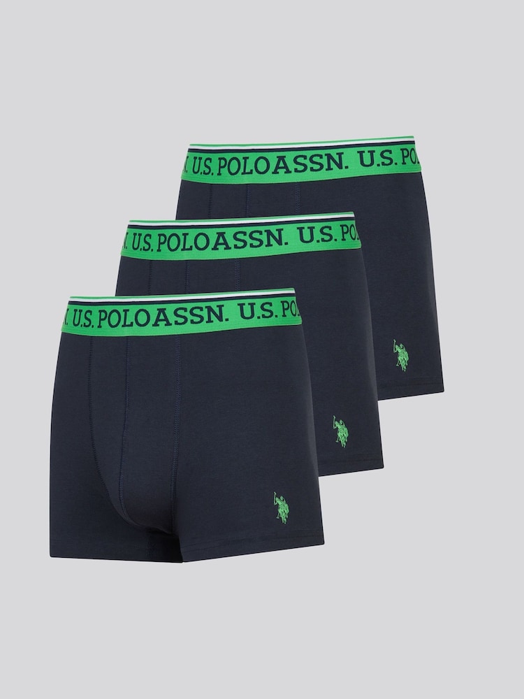 U.S. Polo Assn Blue Life 3 Pack Trunks - Image 1 of 3
