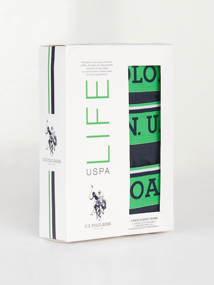 U.S. Polo Assn Blue Life 3 Pack Trunks - Image 3 of 3