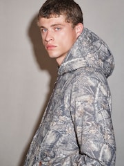 Khaki Realtree EDIT Borg Lined Canvas Hooded Jacket - Image 4 of 11