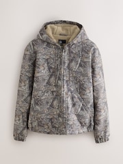 Khaki Realtree EDIT Borg Lined Canvas Hooded Jacket - Image 7 of 11