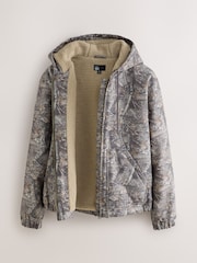 Khaki Realtree EDIT Borg Lined Canvas Hooded Jacket - Image 8 of 11