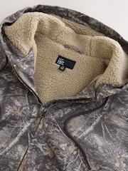 Khaki Realtree EDIT Borg Lined Canvas Hooded Jacket - Image 9 of 11