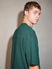 Green Boxy Waffle Texture Edit T-Shirt - Image 1 of 8