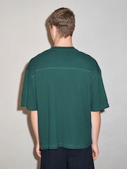Green Boxy Waffle Texture Edit T-Shirt - Image 5 of 8