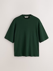Green Boxy Waffle Texture Edit T-Shirt - Image 6 of 8