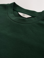 Green Boxy Waffle Texture Edit T-Shirt - Image 7 of 8