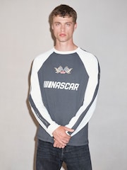 Black/White Nascar Edit Long Sleeve T-Shirt - Image 1 of 10
