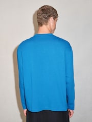 Sininen - Long Sleeve Heavyweight Boxy Edit T-Shirt - Kuva 4 / 7