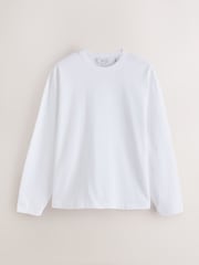 Valkoinen - Long Sleeve Heavyweight Boxy Edit T-Shirt - Kuva 1 / 3