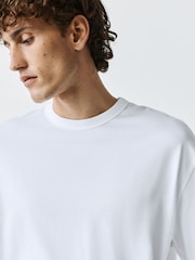 לבן - Long Sleeve Heavyweight Boxy Edit T-Shirt - תמונה 5 מתוך 8