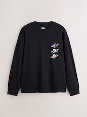 Black JT Racing Long Sleeve Edit T-Shirt - Image 6 of 9