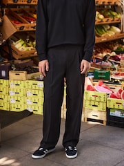 Black EDIT Wide Fit Pleated Trousers - Image 2 of 5