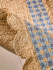 Cath Kidston Blue Gingham Border Jute Runner - Image 2 of 4
