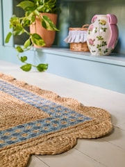 Cath Kidston Blue Gingham Border Jute Runner - Image 3 of 4