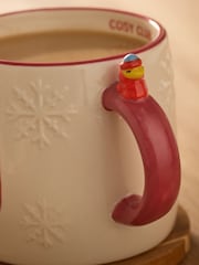 White Peanuts 3D Snoopy Christmas Mug - Image 2 of 3