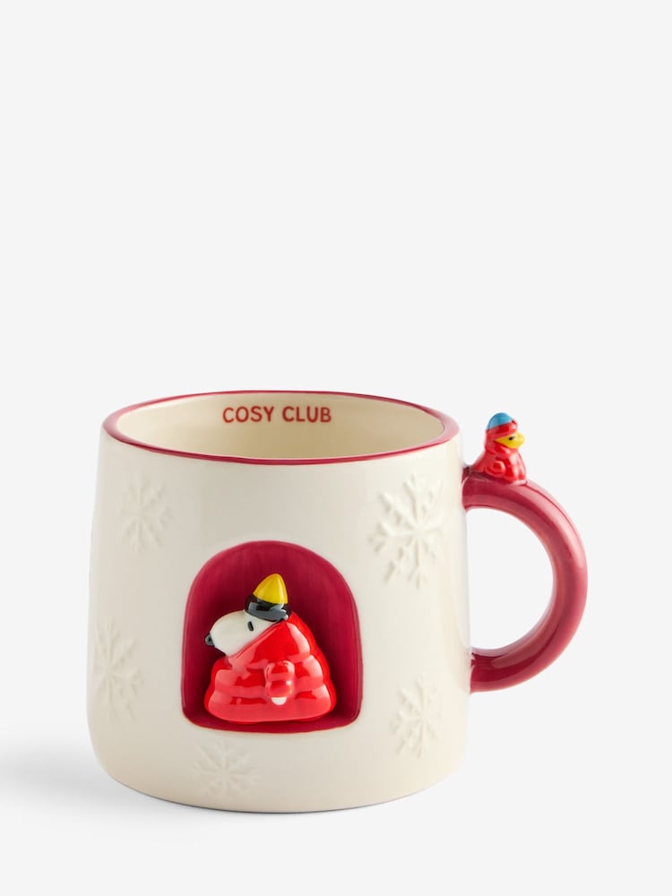 White Peanuts 3D Snoopy Christmas Mug - Image 3 of 3