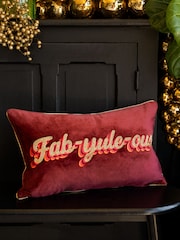 Rockett St George Burgundy Red Fabyuleous Cushion - Image 1 of 7