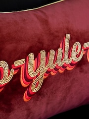 Rockett St George Burgundy Red Fabyuleous Cushion - Image 3 of 7