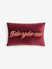 Rockett St George Burgundy Red Fabyuleous Cushion - Image 6 of 7