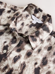 Ombre Animal Satin Long Sleeve Shirt - Image 7 of 8