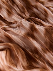 Pink Animal Print Textured High Neck Long Sleeve Blouse - Image 8 of 8