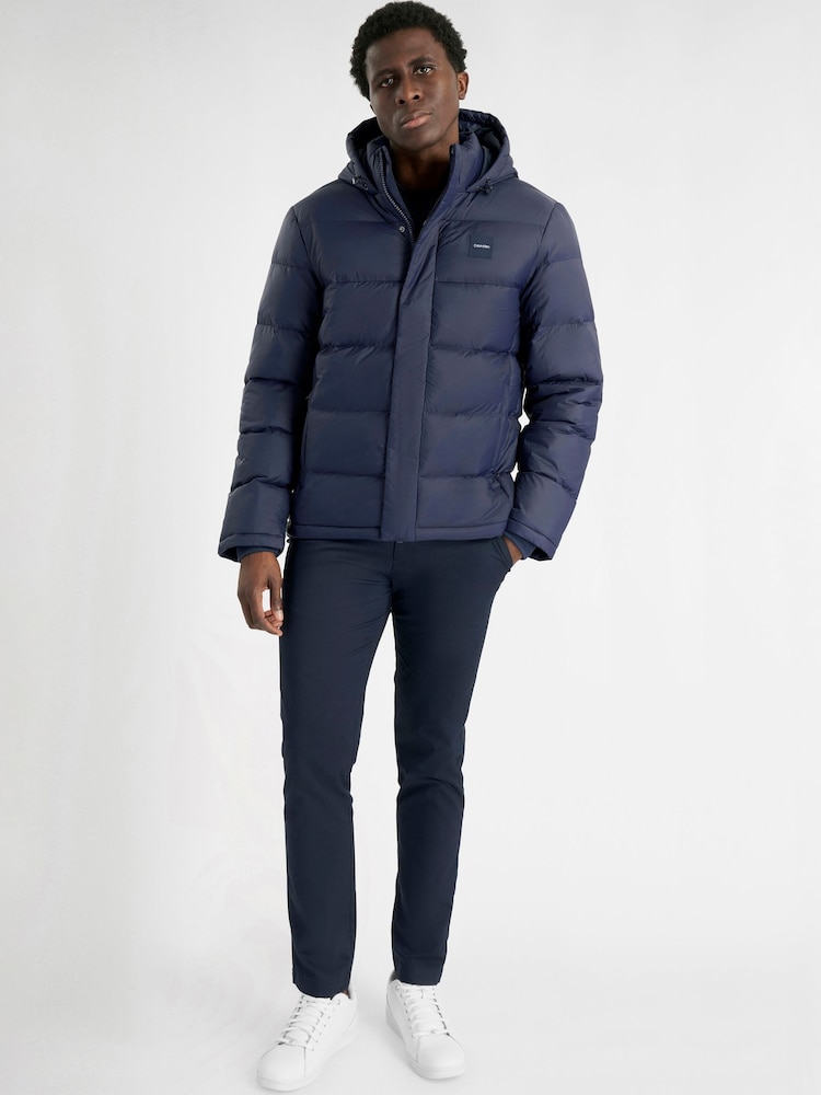 Calvin Klein Golf Blue Vanta Hooded Puffa Jacket - Image 2 of 10 Calvin Klein Golf Blue Vanta Hooded Puffa Jacket - Image 2 of 10