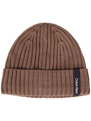 Calvin Klein Golf Brown Albon Ribbed Beanie - Image 3 of 7