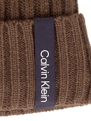 Calvin Klein Golf Brown Albon Ribbed Beanie - Image 6 of 7