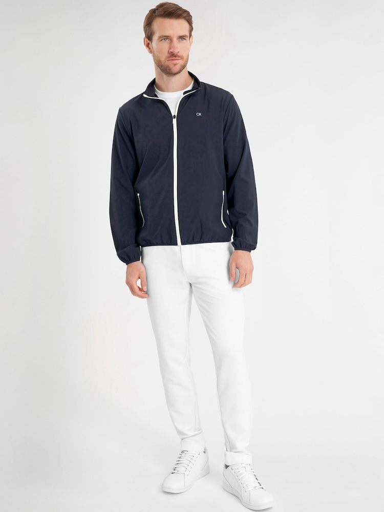 Calvin Klein Golf Navy Motion Full Zip Windbreaker Jacket - Image 2 of 9 Calvin Klein Golf Navy Motion Full Zip Windbreaker Jacket - Image 2 of 9