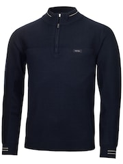 Calvin Klein Golf Blue Jupiter 1/2 Zip Sweater - Image 5 of 9