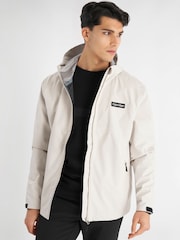Calvin Klein Golf Cream Feather Dry 15K Hooded Waterproof Jacket - Image 1 of 11