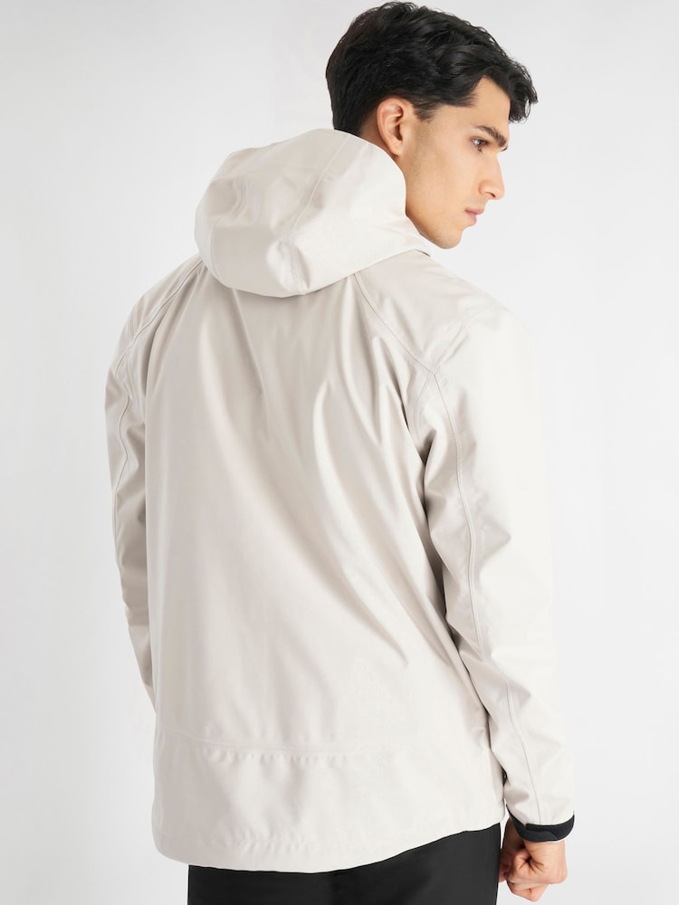 Calvin Klein Golf Cream Feather Dry 15K Hooded Waterproof Jacket - Image 2 of 11