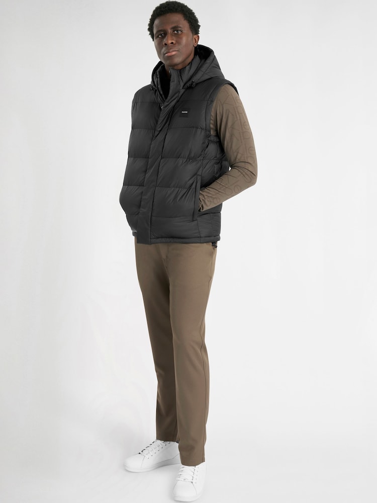 Calvin Klein Golf Black Vanta Hooded Puffa Gilet - Image 2 of 10 Calvin Klein Golf Black Vanta Hooded Puffa Gilet - Image 2 of 10