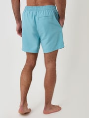 Threadbare Light Blue Flamingo Print Embroidered Quick Dry Swim Shorts - Image 2 of 4