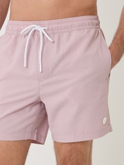 Rosa - Shorts de baño de sirsaca a rayas de Threadbare - Imagen 4 de 4