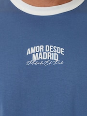 Threadbare Madrid Graphic Cotton Ringer T-Shirt - תמונה 5 מתוך 5