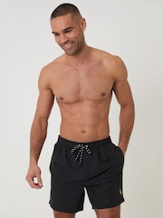 שחור - הדפס אננסים - Threadbare Embroidered Quick Dry Swim Shorts - תמונה 3 מתוך 4