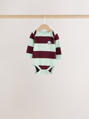 Blue/Burgundy Transport Long Sleeve Bodysuits 5 Pack - Image 3 of 10
