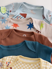 Blue/Yellow Cosmic - Kurzarm-Bodys für Babys im 5er Pack - Bild 9 von 11