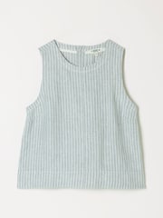FatFace Dara Green Petite Linen Blouse - Image 1 of 1