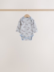 Blue Brunch Long Sleeve Bodysuits 5 Pack - Image 3 of 11