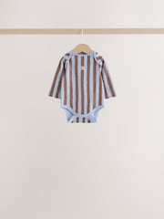 Blue Brunch Long Sleeve Bodysuits 5 Pack - Image 5 of 11