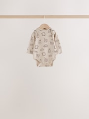 Blue Brunch Long Sleeve Bodysuits 5 Pack - Image 6 of 11