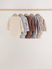 Blue Brunch Long Sleeve Bodysuits 5 Pack - Image 8 of 11